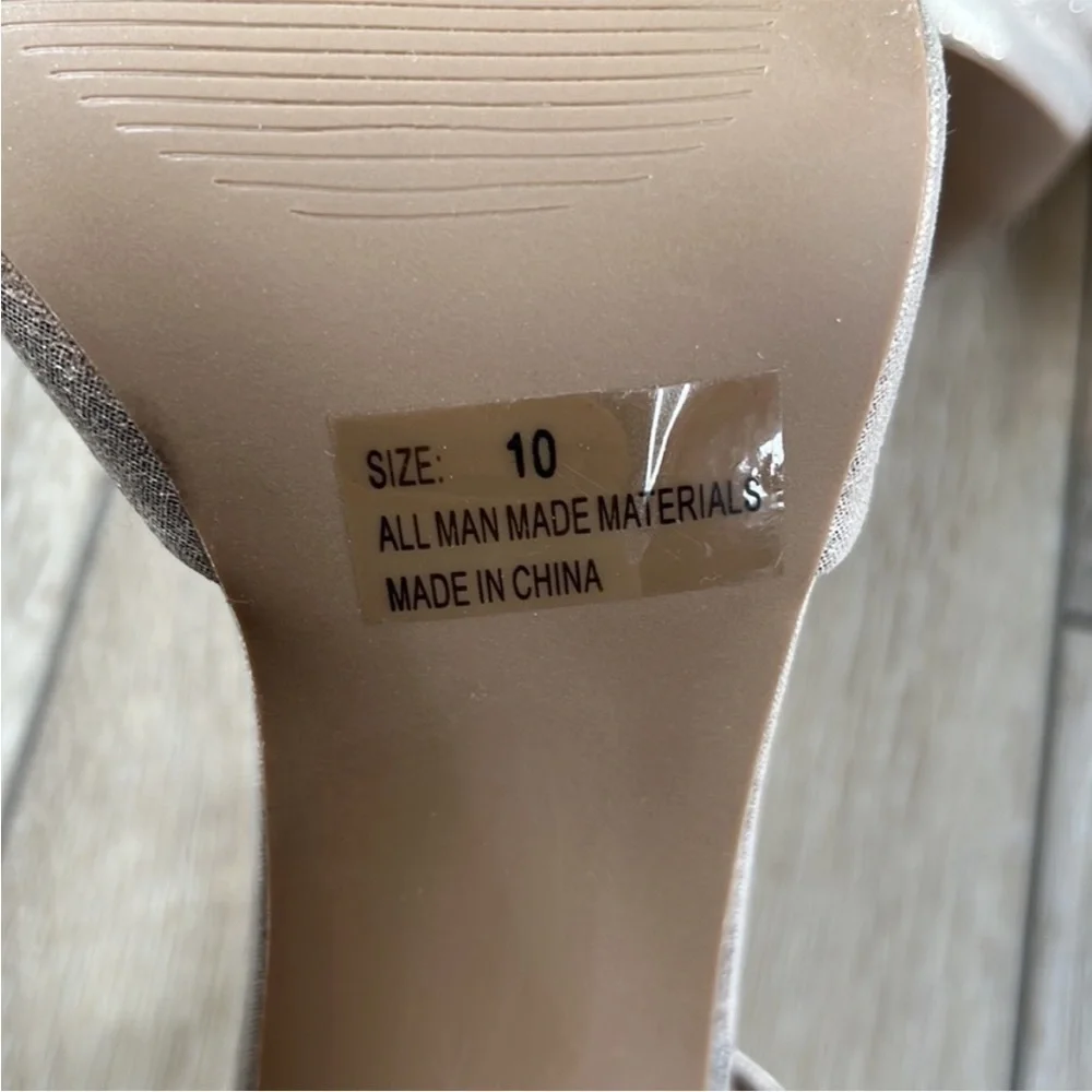 Lulus Rose Gold Block Heels with Ankle Strap